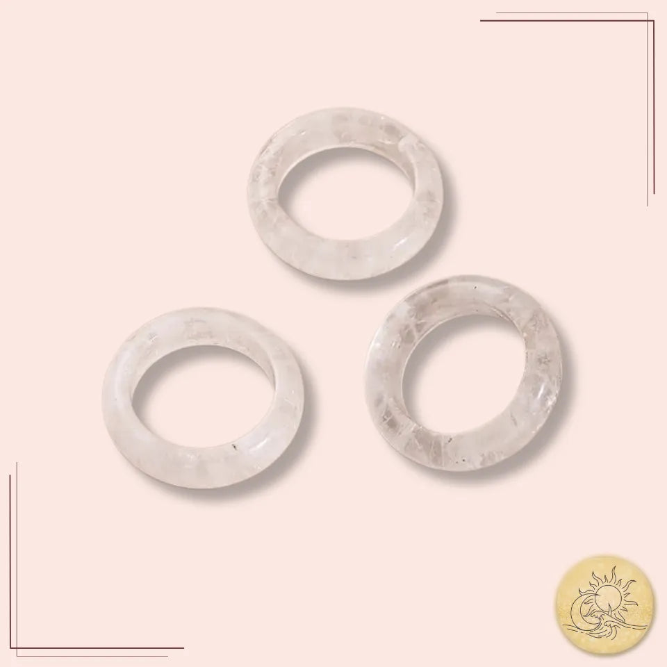 Bague en cristal de roche naturelle – bijou de purification et d’amplification énergétique, symbole de clarté et d’harmonie – Aura Cristal