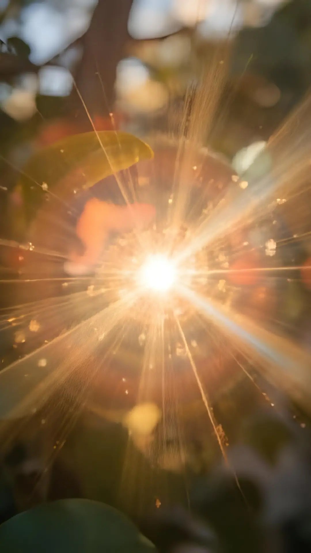 Rayon de lumière traversant un cristal, évoquant la révélation intérieure et la connexion énergétique.