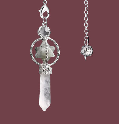 Pendule en labradorite naturelle – pierre de protection et de régénération énergétique – Aura Cristal