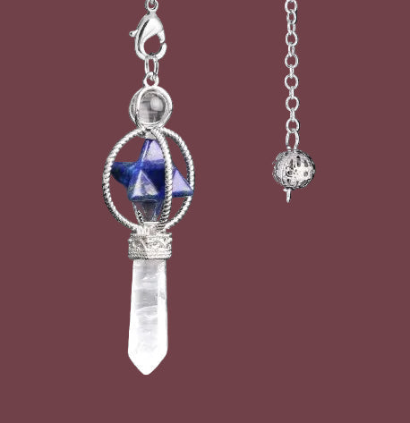 Pendule en lapis-lazuli naturelle – pierre de sagesse et d’intuition – Aura Cristal