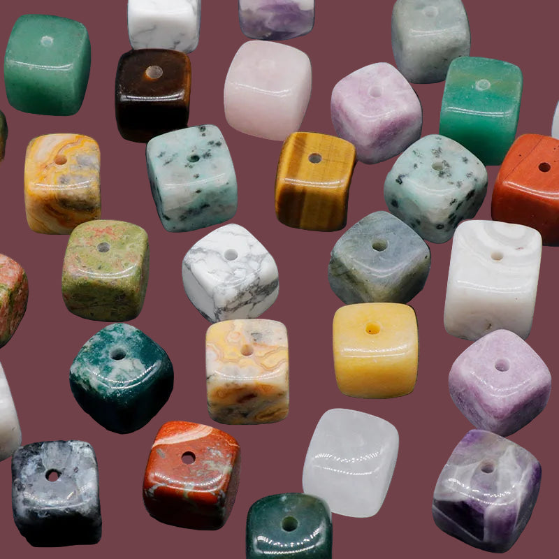 Ensemble de porte-encens en pierres naturelles multicolores – jaspe, quartz, améthyste, aventurine, œil de tigre – accessoires spirituels pour la purification et la méditation – Aura Cristal