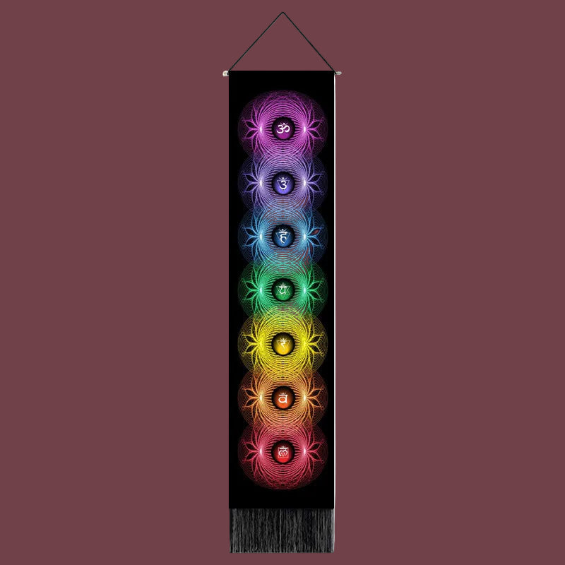 Tapisserie murale Portail des Chakras – symbole d’alignement énergétique et d’ouverture spirituelle – Aura Cristal