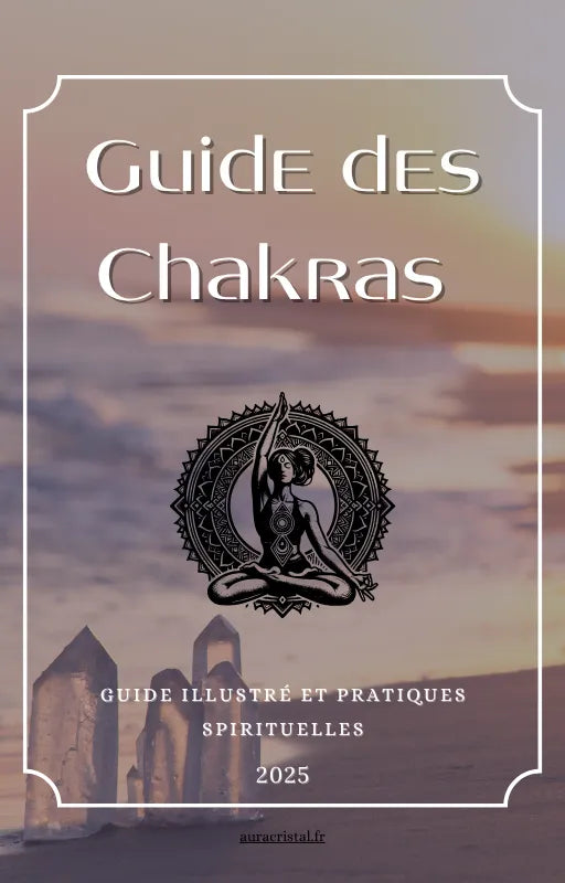 Page de couverture alternative du Guide des Chakras, e-book spirituel illustré sur l’harmonisation énergétique et l’équilibre intérieur, par Aura Cristal.