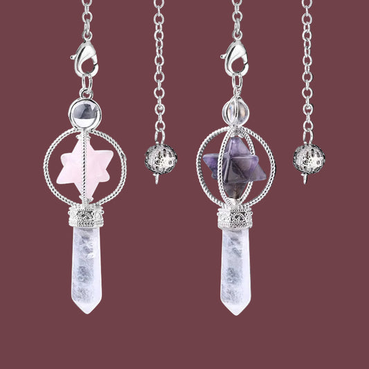 Pendule en quartz rose naturelle – pierre d’amour et de douceur – outil énergétique Merkaba – Aura Cristal, Pendule en quartz rose naturelle – pierre d’amour et de douceur – outil énergétique Merkaba – Aura Cristal